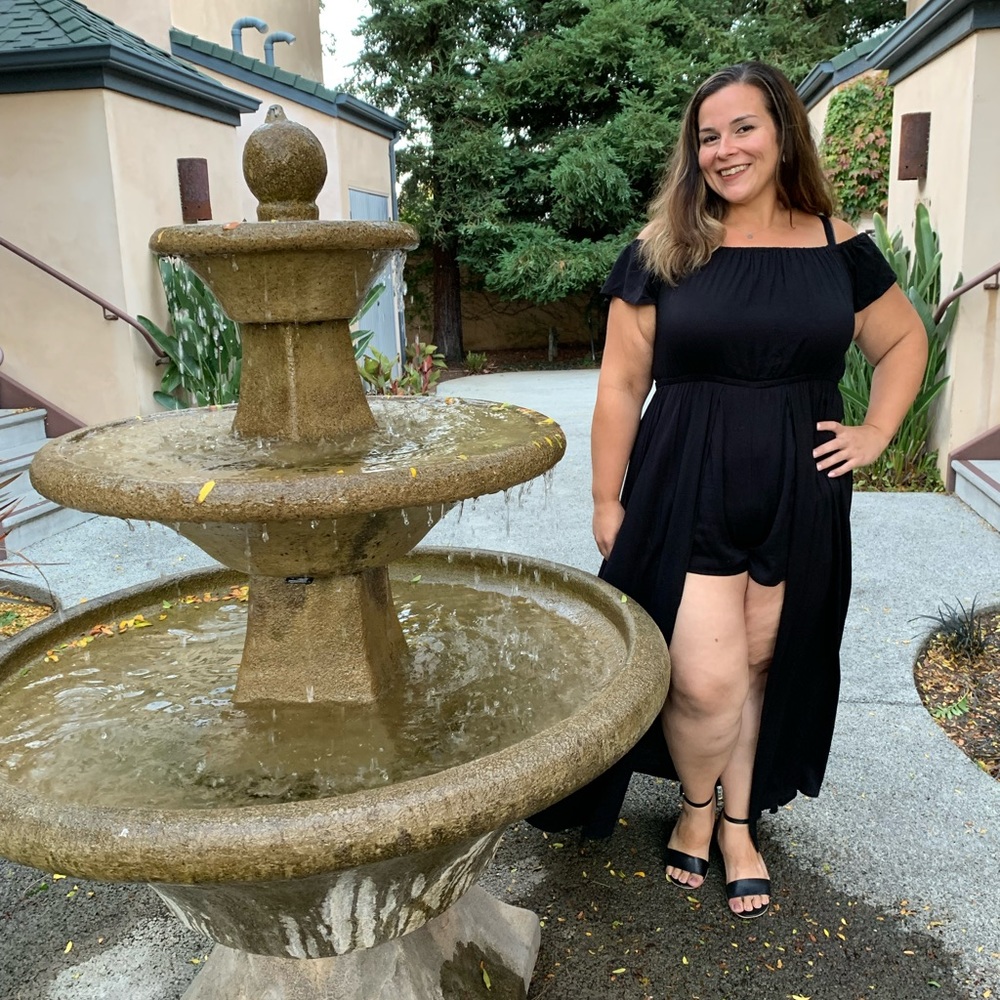 Torrid cold shoulder high low dress